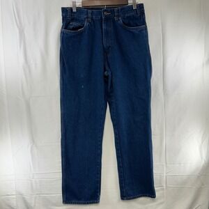 Cintas Workwear Jeans Mens 34x32 (fit‎ 32x30) Blue Straight Leg Durable Press